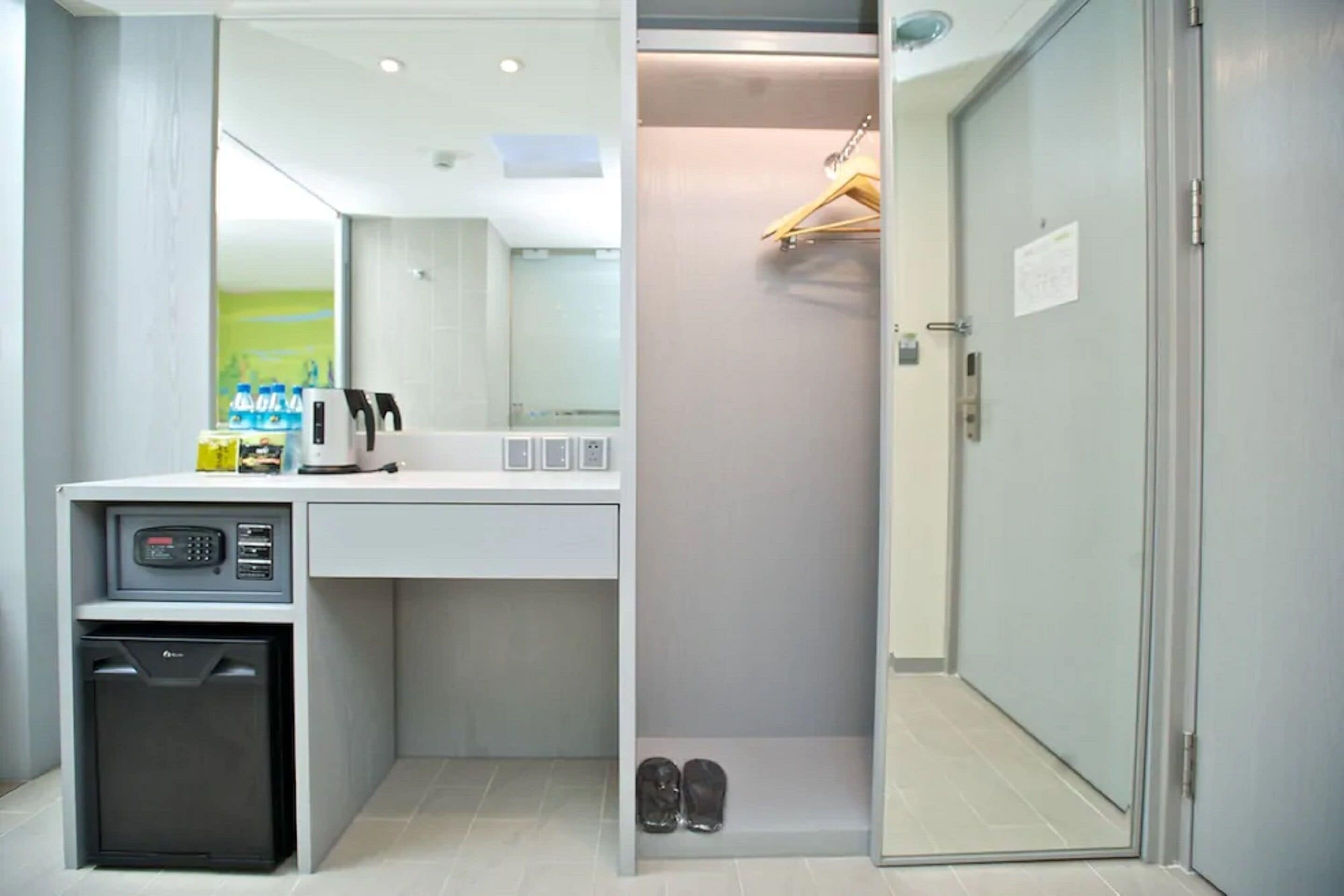 trendy twin (free scooter rental) | in-room safe, desk, blackout curtains, soundproofing