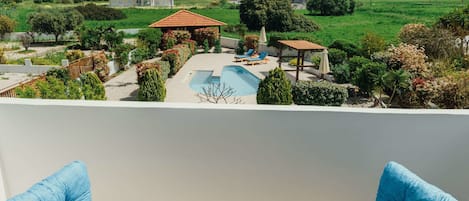 Luxury Villa, 2 Bedrooms, Private Pool, Sea View | Terrace/patio