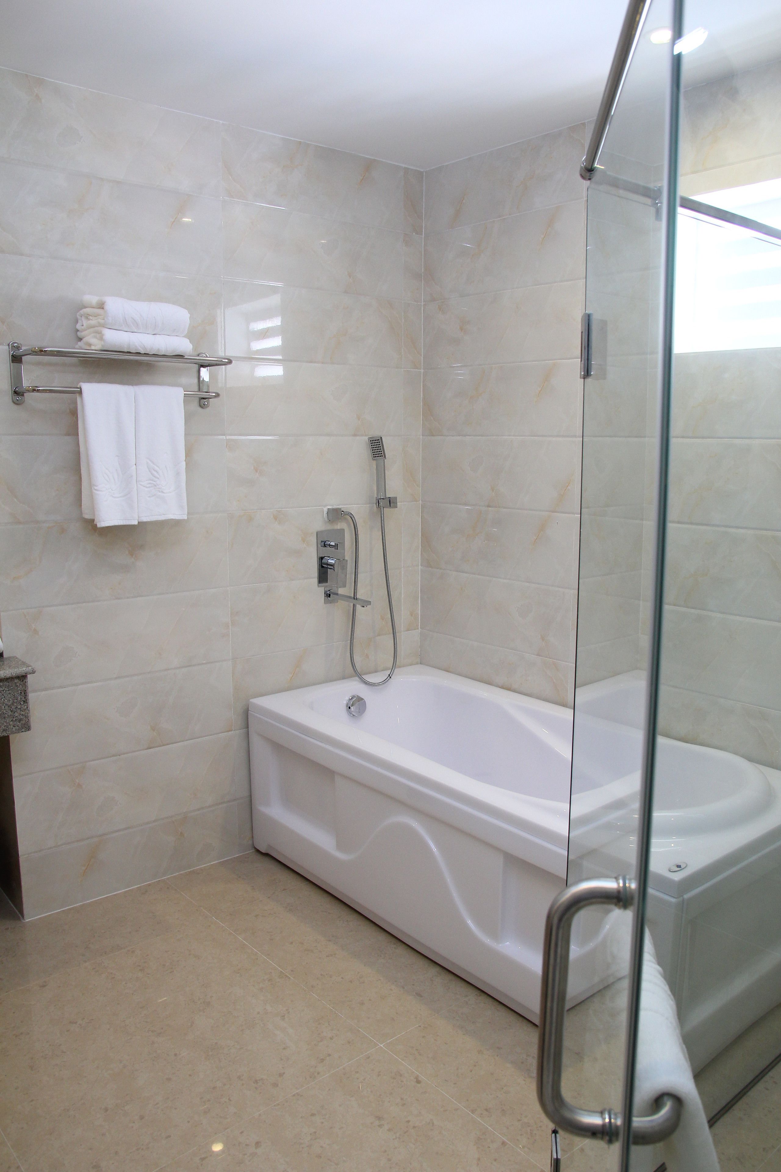 free toiletries, hair dryer, bathrobes, slippers