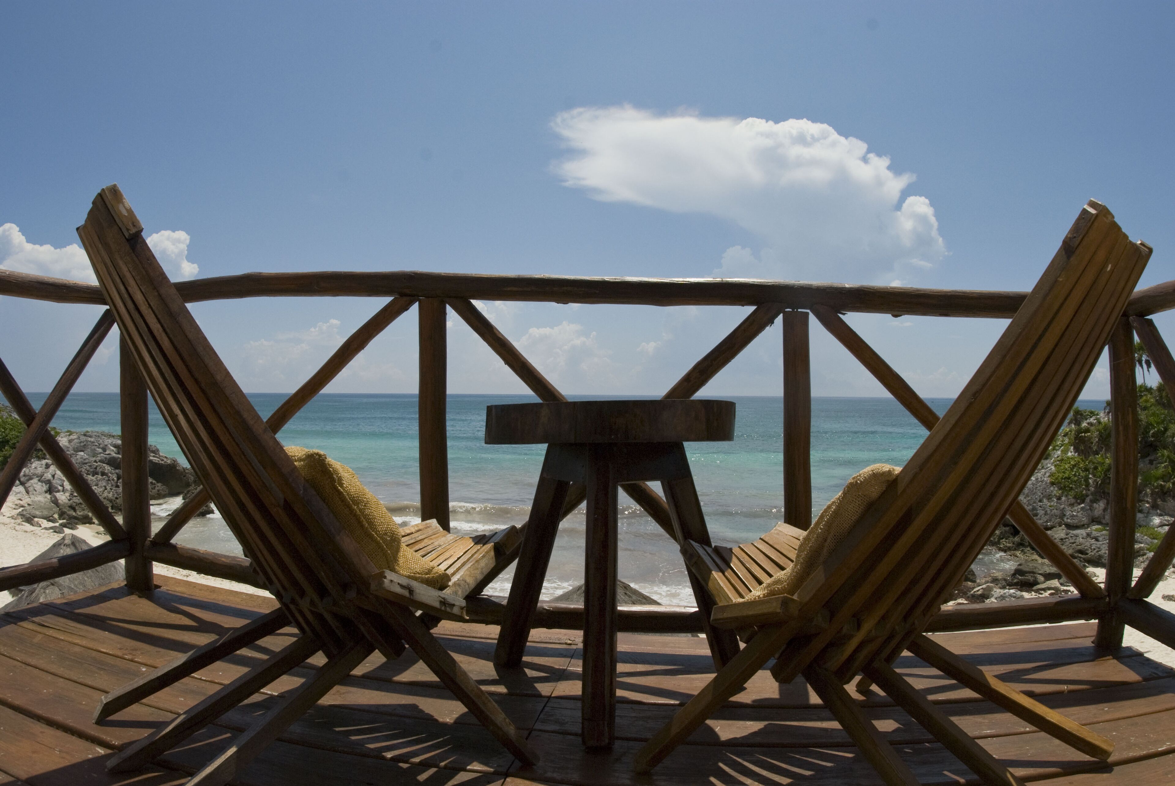 panoramic double room, ocean view, beachfront | terrace/patio