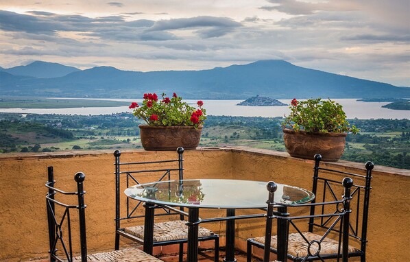 Vue depuis lâhĂ©bergement