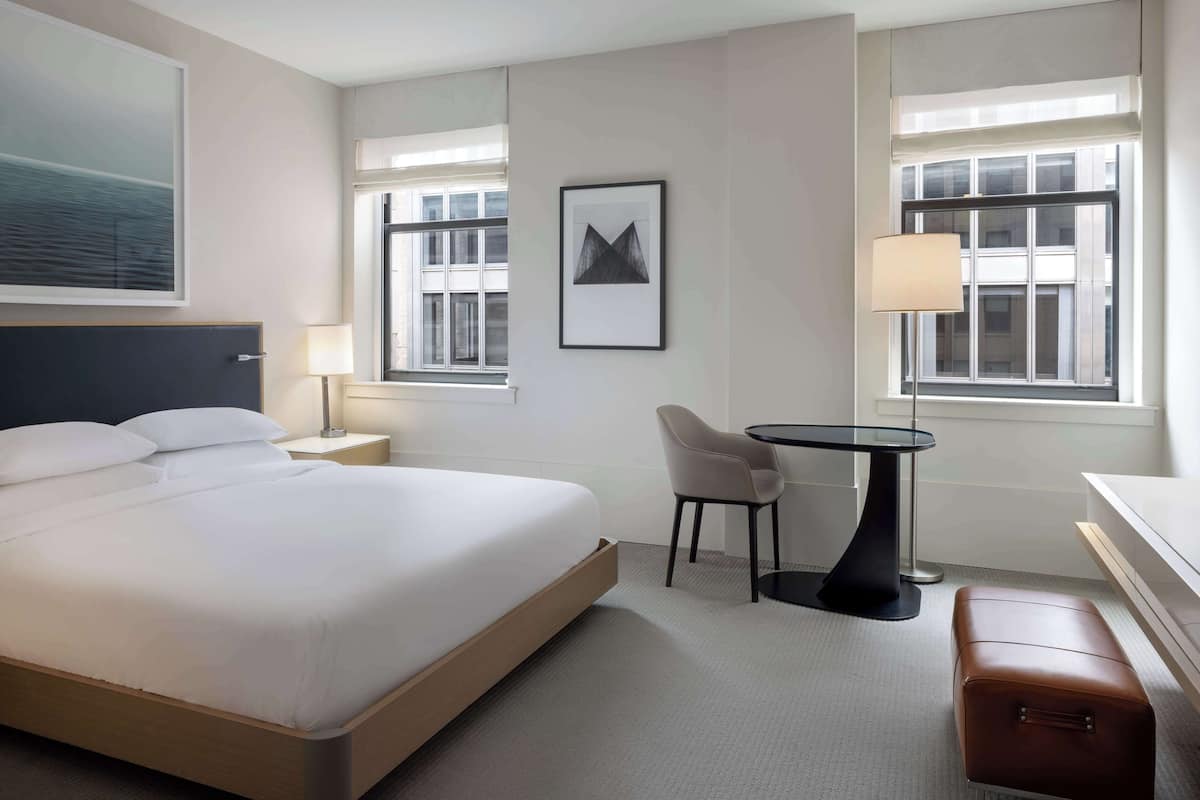 Egyptian cotton sheets, premium bedding, in-room safe, desk