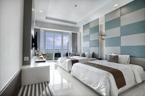 In-room safe, desk, blackout drapes, iron/ironing board - R Hotel Rancamaya (Bogor)