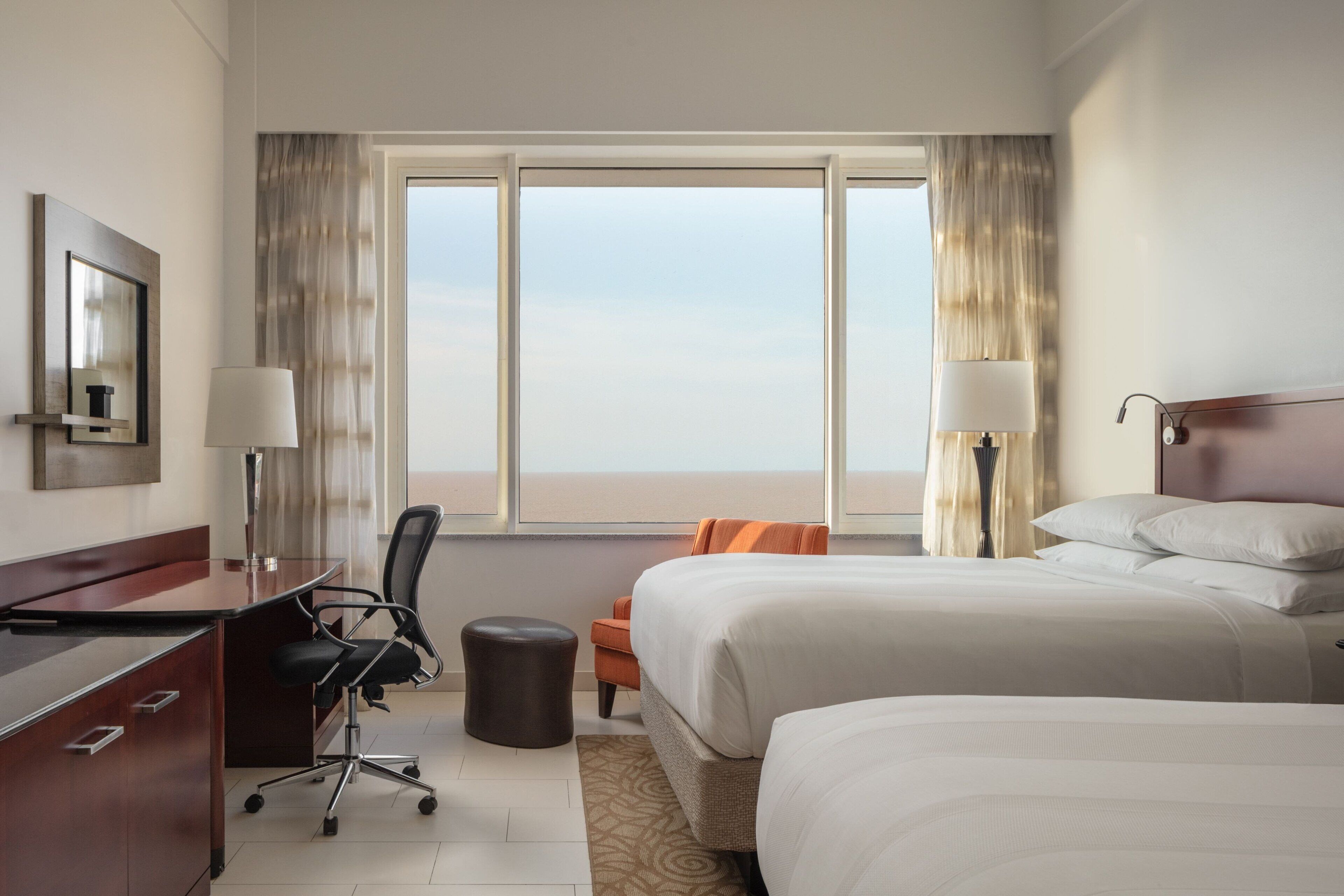 deluxe room, 2 double beds (view) | 1 bedroom, premium bedding, pillow-top beds, minibar