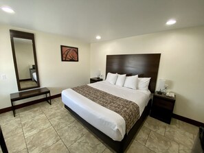 Standard Room, 1 King Pillow top Bed | Pillowtop beds, desk, laptop workspace, blackout drapes