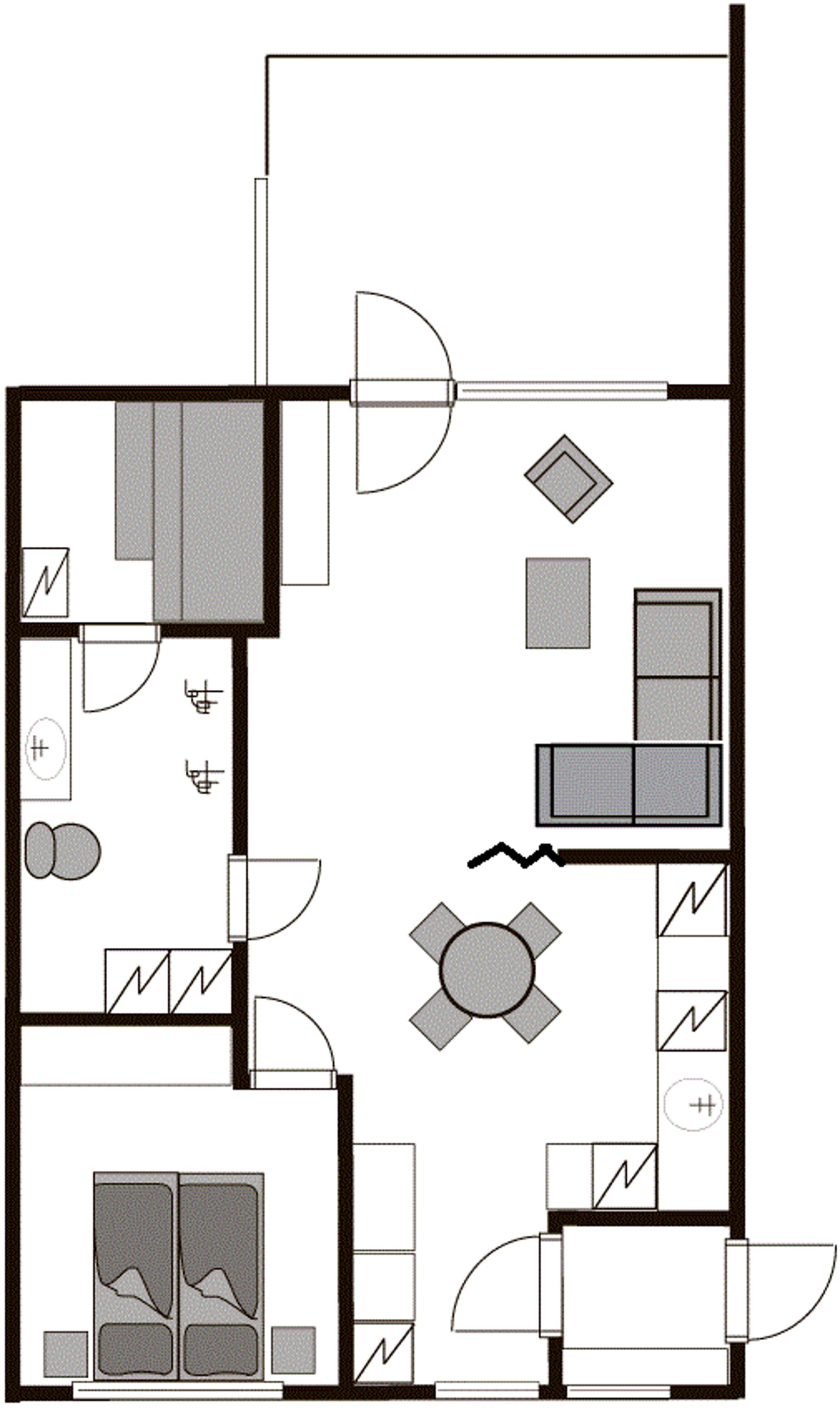 apartment, 1 bedroom, balcony | floor plan