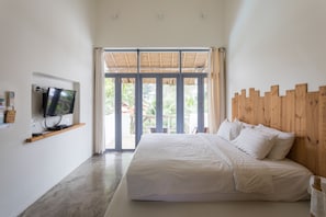 Chambre Double Deluxe, 1 très grand lit, non-fumeur, vue piscine