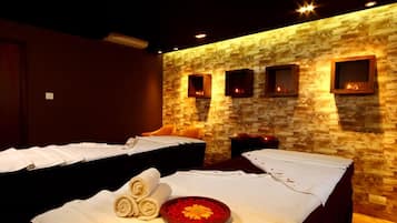 Sauna, steam room, body treatments, body wraps, body scrubs, facials