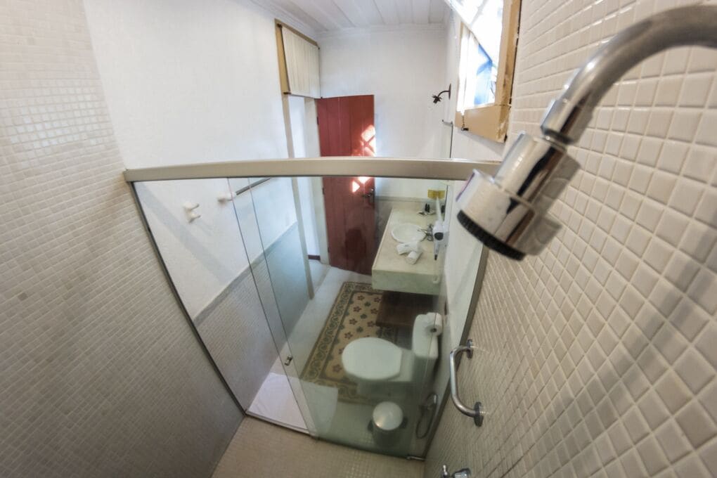 deluxe room | bathroom | shower, free toiletries, hair dryer, bathrobes