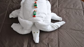 Premium bedding, pillowtop beds, individually decorated