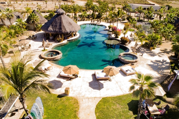 Outdoor banquet area