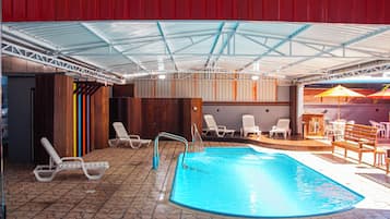 2 indoor pools, open 10:00 AM to 10:00 PM, sun loungers
