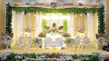 Outdoor wedding area