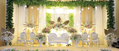 Outdoor wedding area