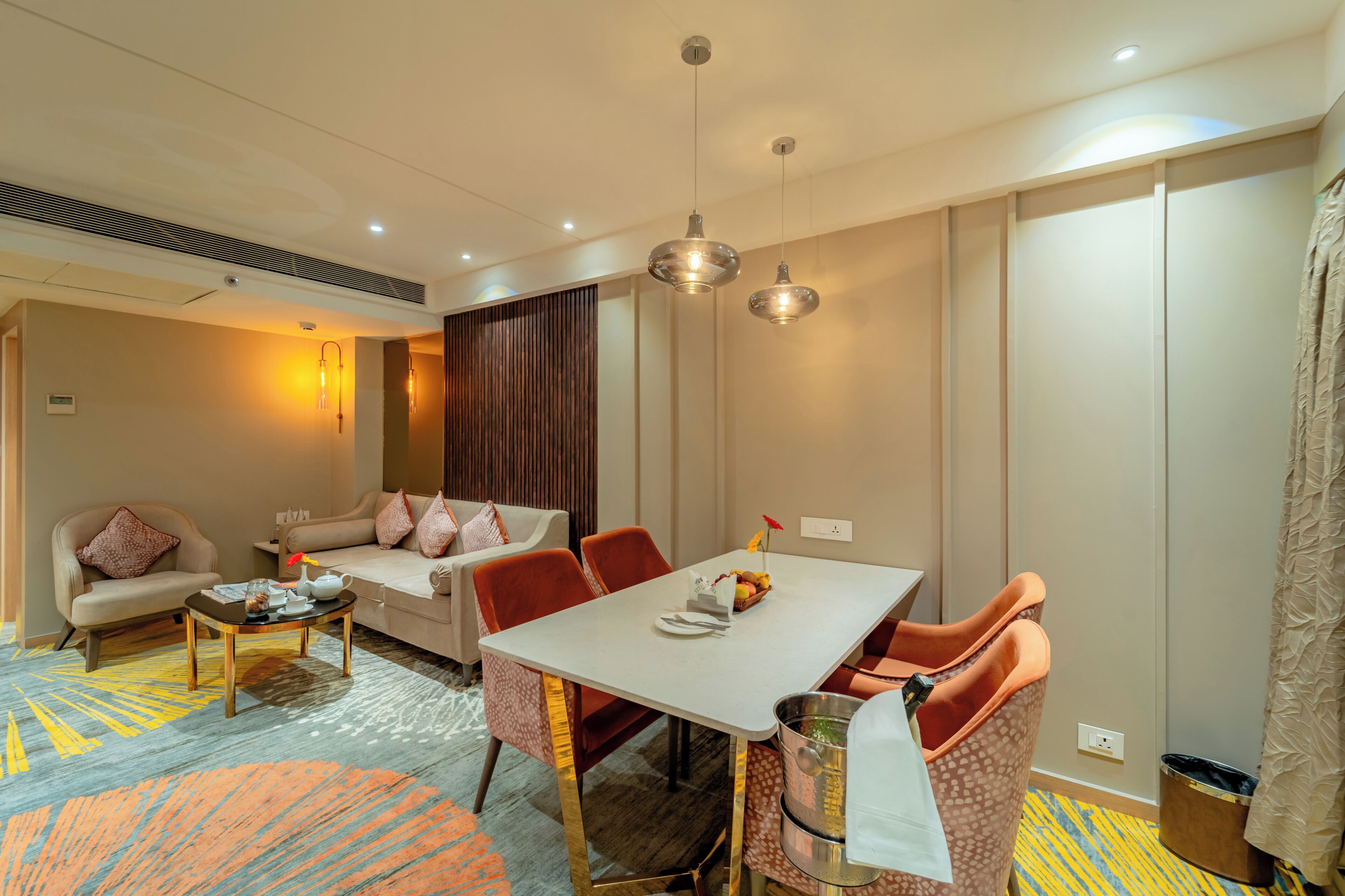 suite | living area | 43-inch led tv with satellite channels