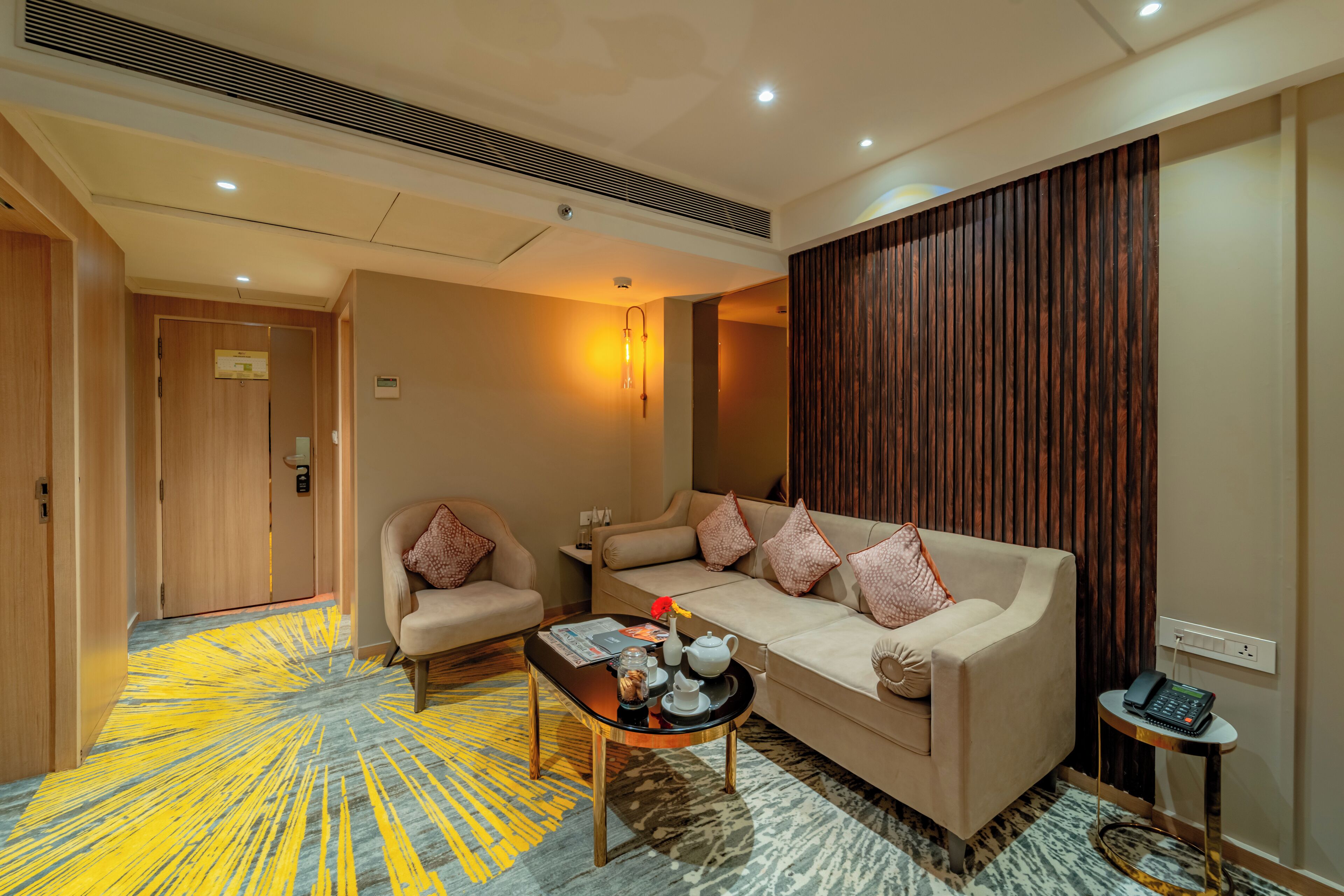 suite | living area | 43-inch led tv with satellite channels