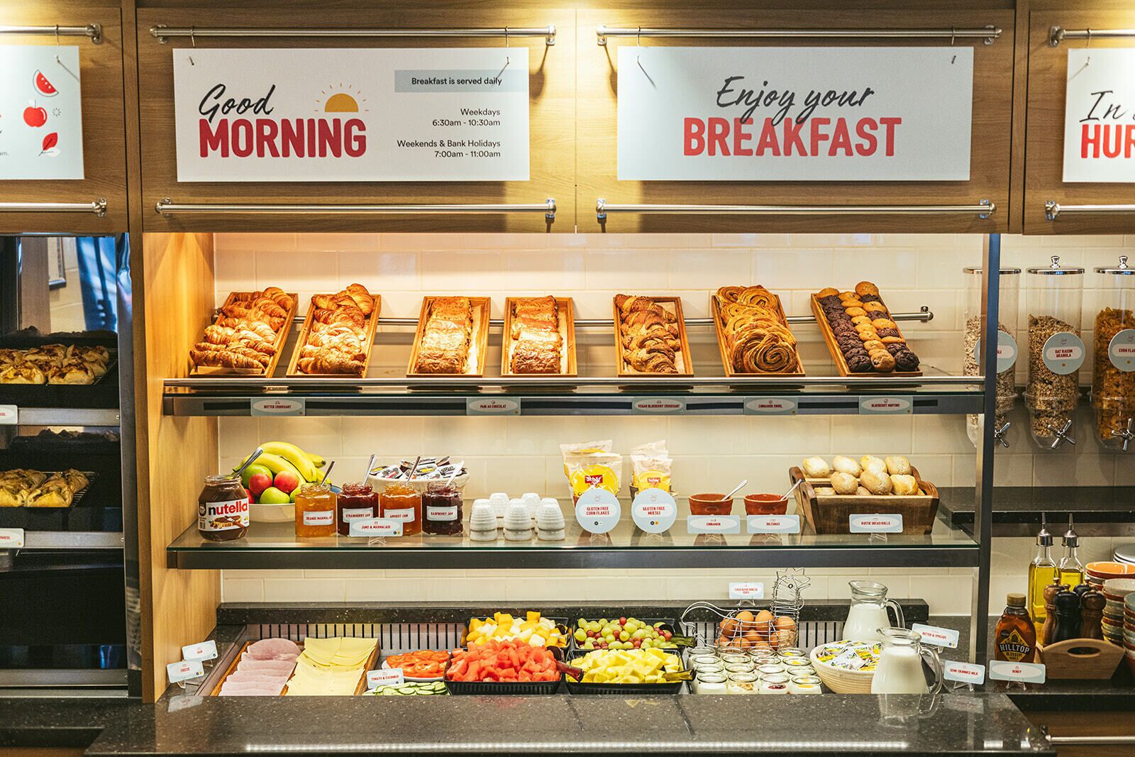 daily continental breakfast (gbp 13 per person)