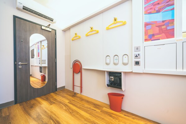 In-room safe, desk, laptop workspace, blackout curtains