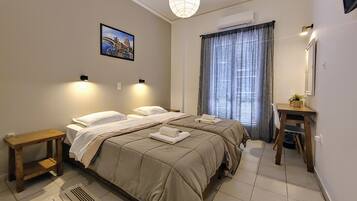 Standard Double or Twin Room, Balcony | Minibar, desk, iron/ironing board, free WiFi