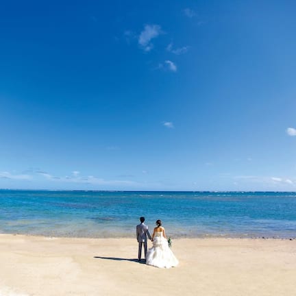 Outdoor wedding area