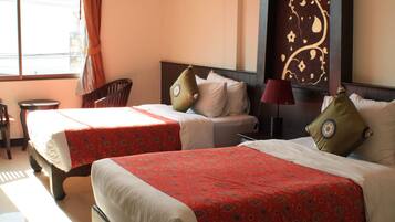 In-room safe, desk, iron/ironing board, free cribs/infant beds