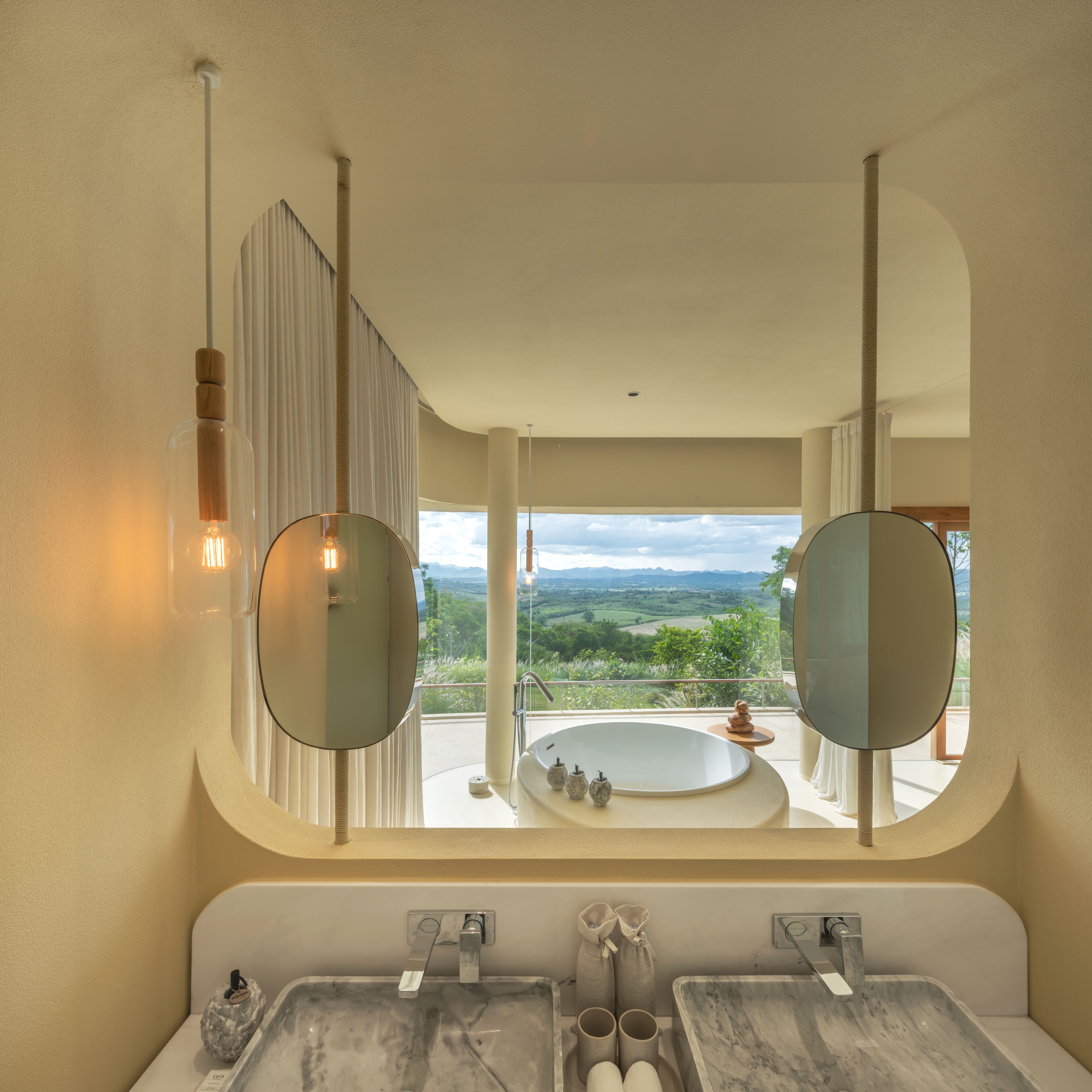 sala signature villa one | bathroom | separate bathtub and shower, rainfall showerhead, free toiletries