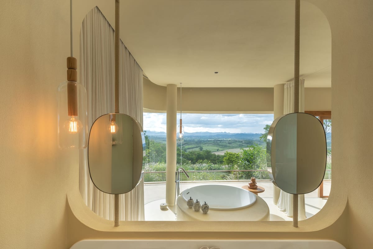 sala signature villa one | bathroom | separate bathtub and shower, rainfall showerhead, free toiletries