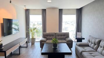 Suite, 2 Double Beds | Down comforters, in-room safe, individually furnished, desk