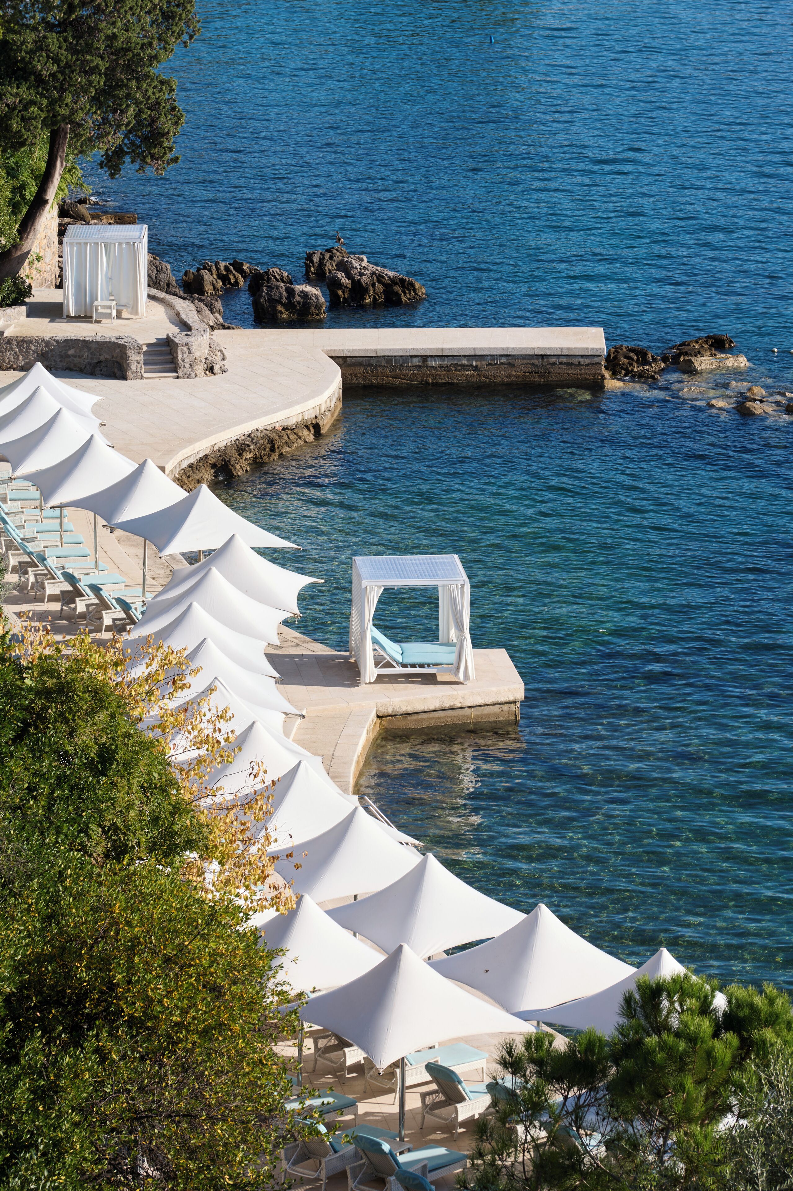 Private beach, sun loungers, beach umbrellas, beach towels