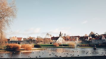 Byutsikt fra overnattingsstedet