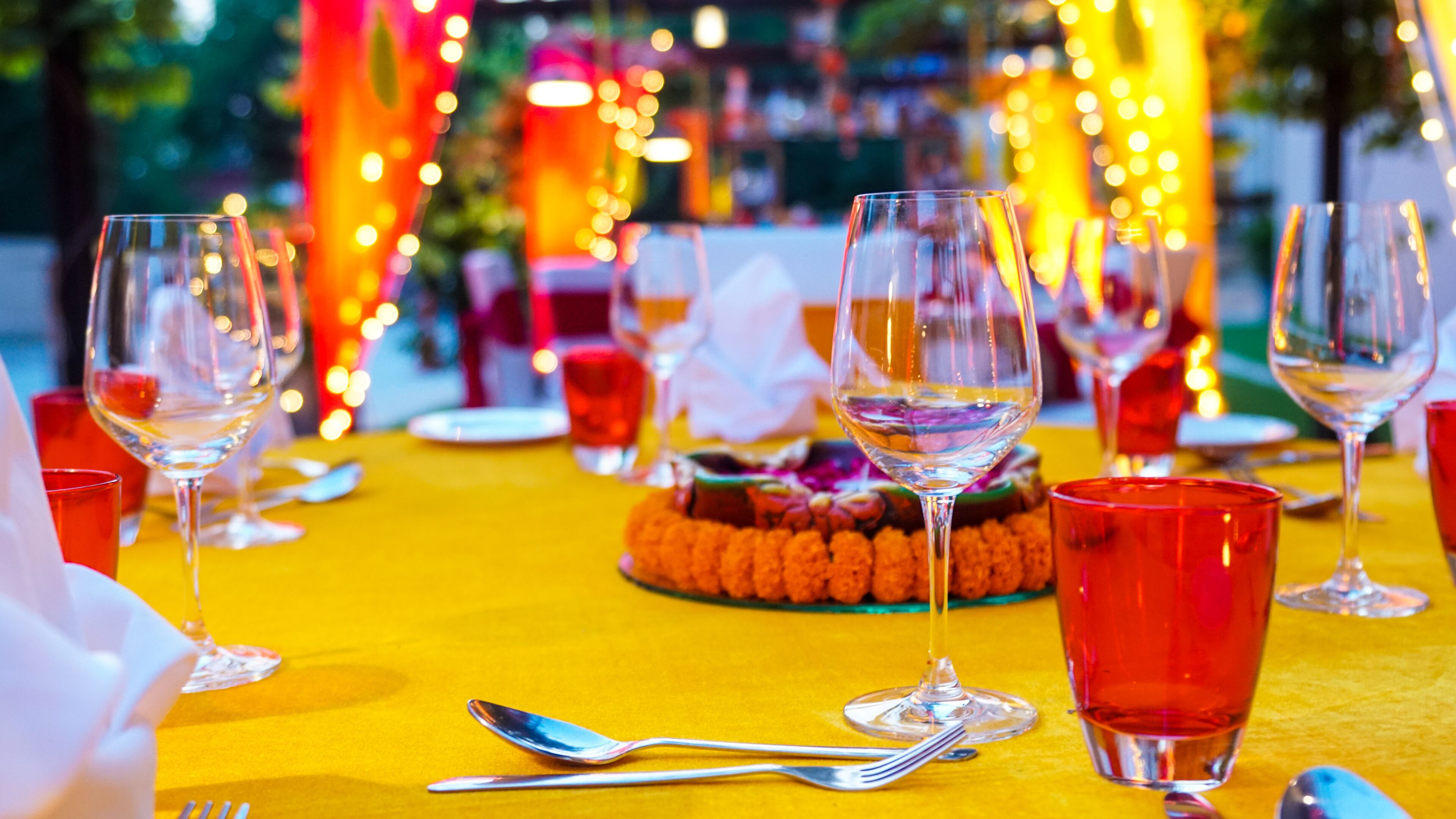 outdoor wedding area