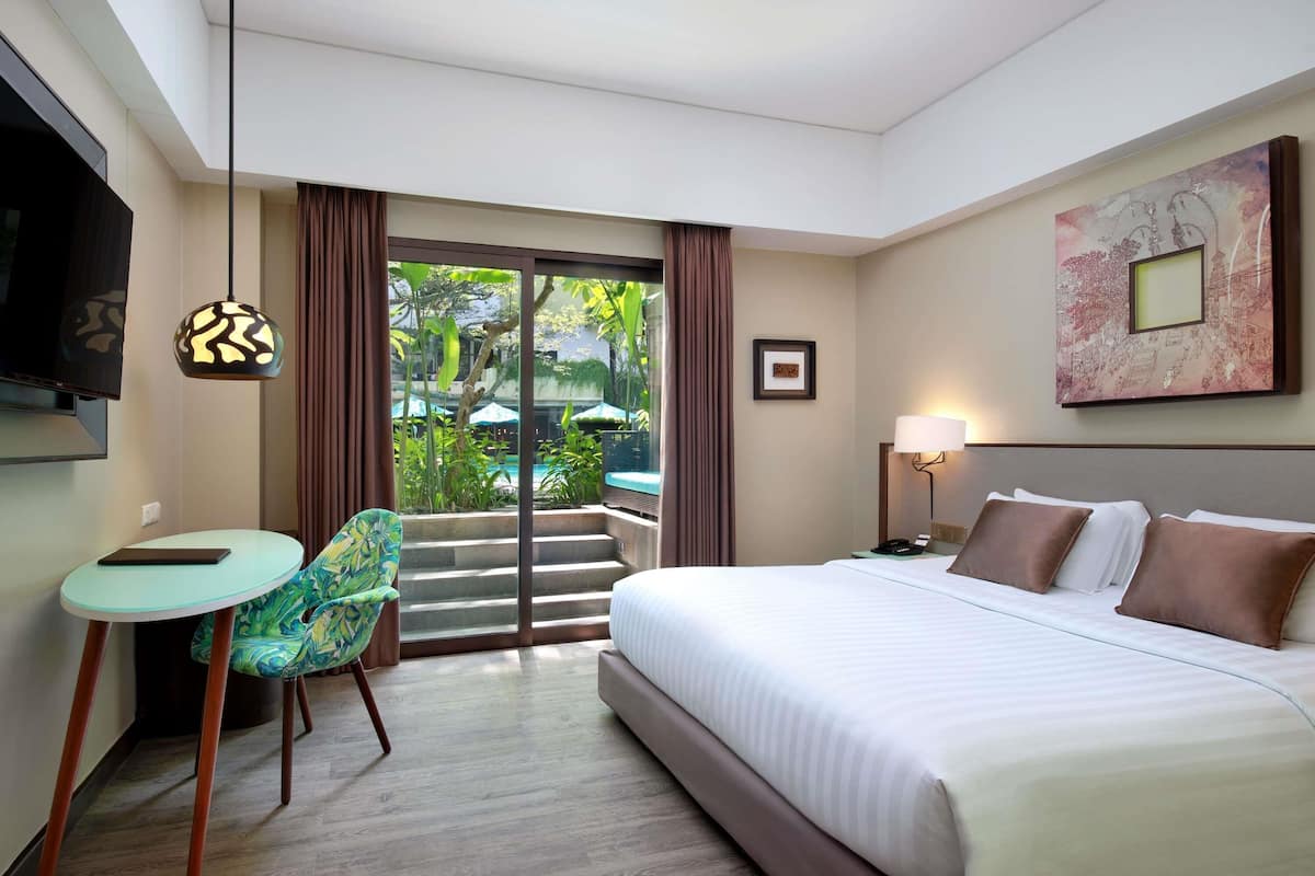 1 quarto, roupas de cama premium, frigobar, cofres nos quartos