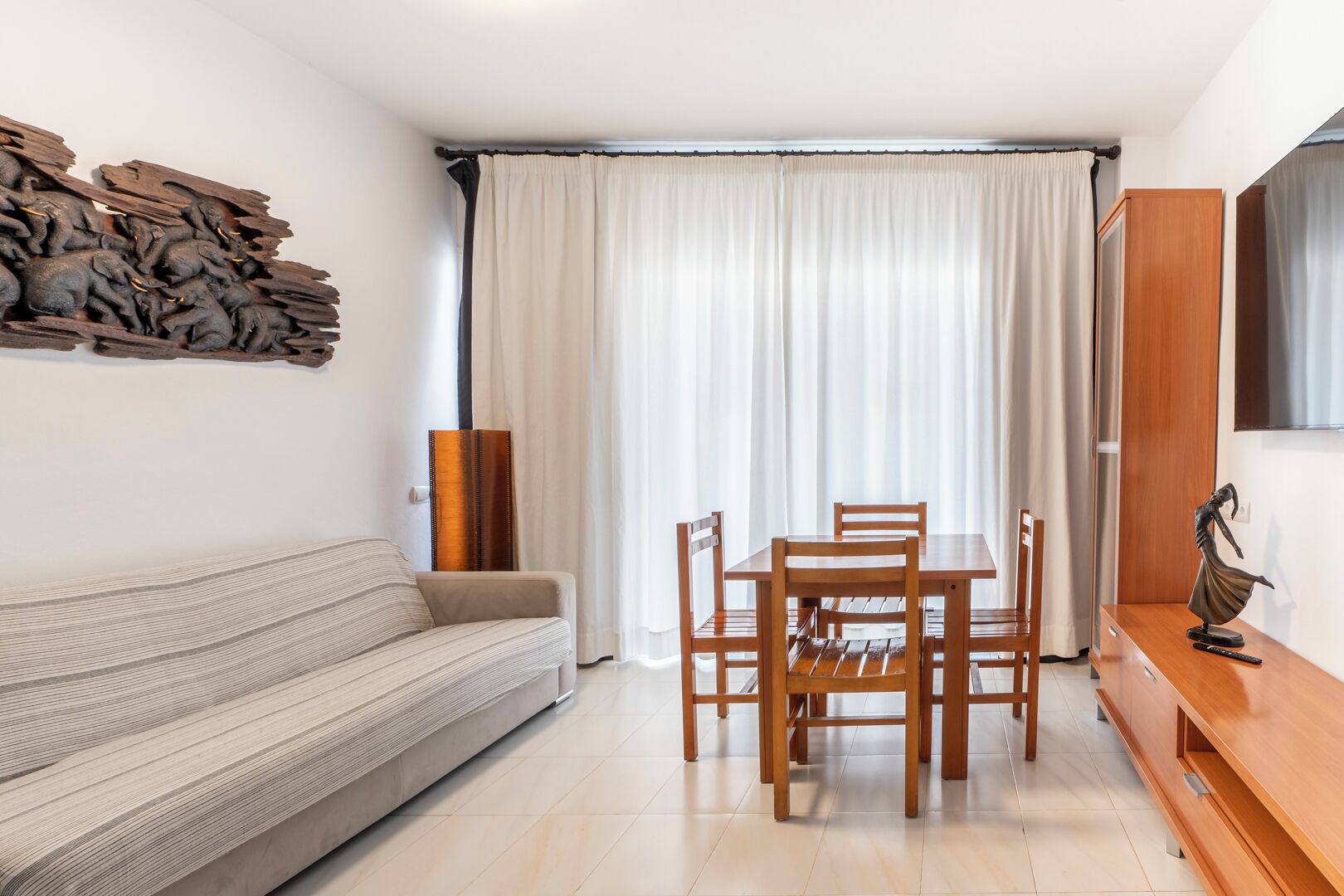 superior apartment, 2 bedrooms, terrace | living area | 55-inch led tv with satellite channels, tv