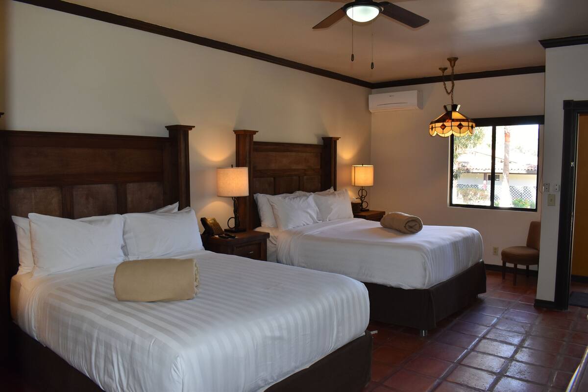 Down comforters, desk, WiFi (free), individually decorated