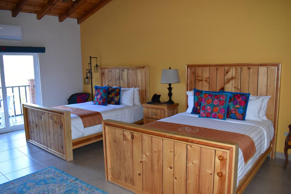 Down comforters, desk, WiFi (free), individually decorated