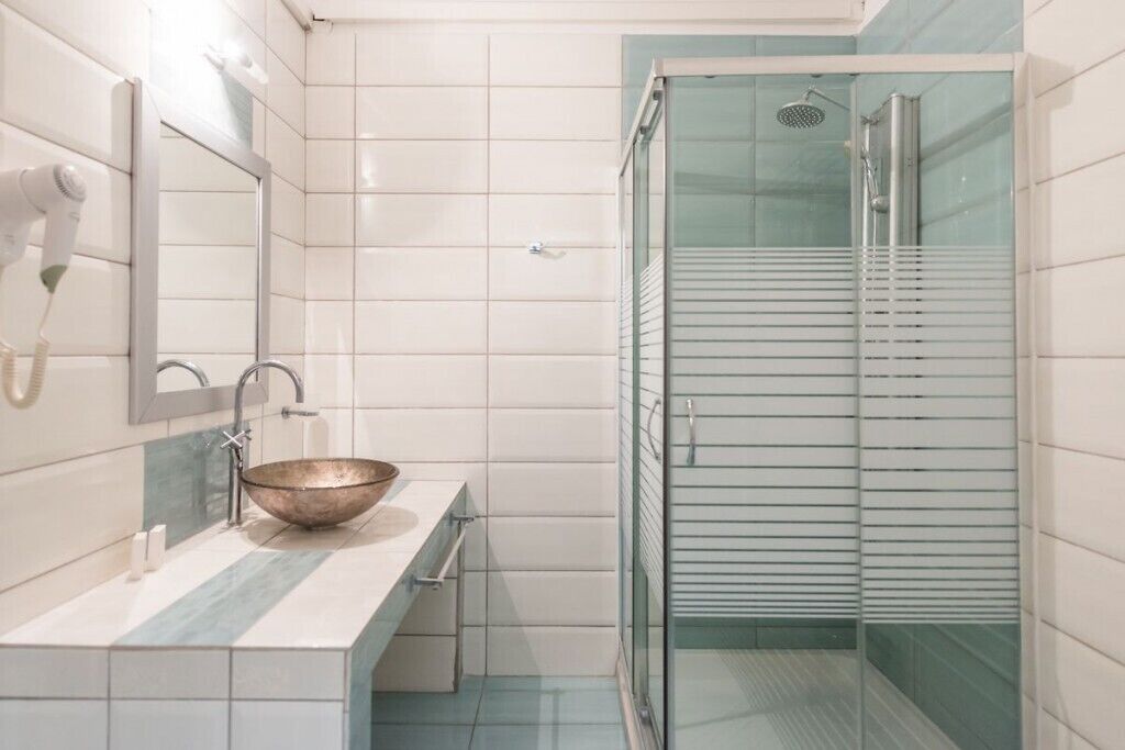 apartment, 1 bedroom, kitchen | bathroom shower