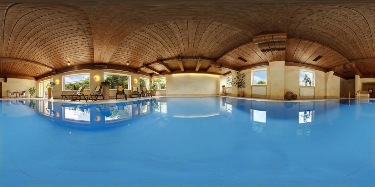 indoor pool, pool loungers