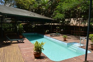 Outdoor pool, open 7:30 AM to 9:30 AM, sun loungers - Rainforest Eco Lodge (Suva)