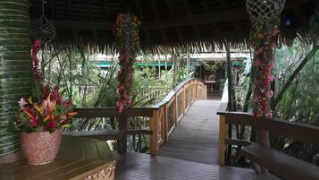 Outdoor wedding area