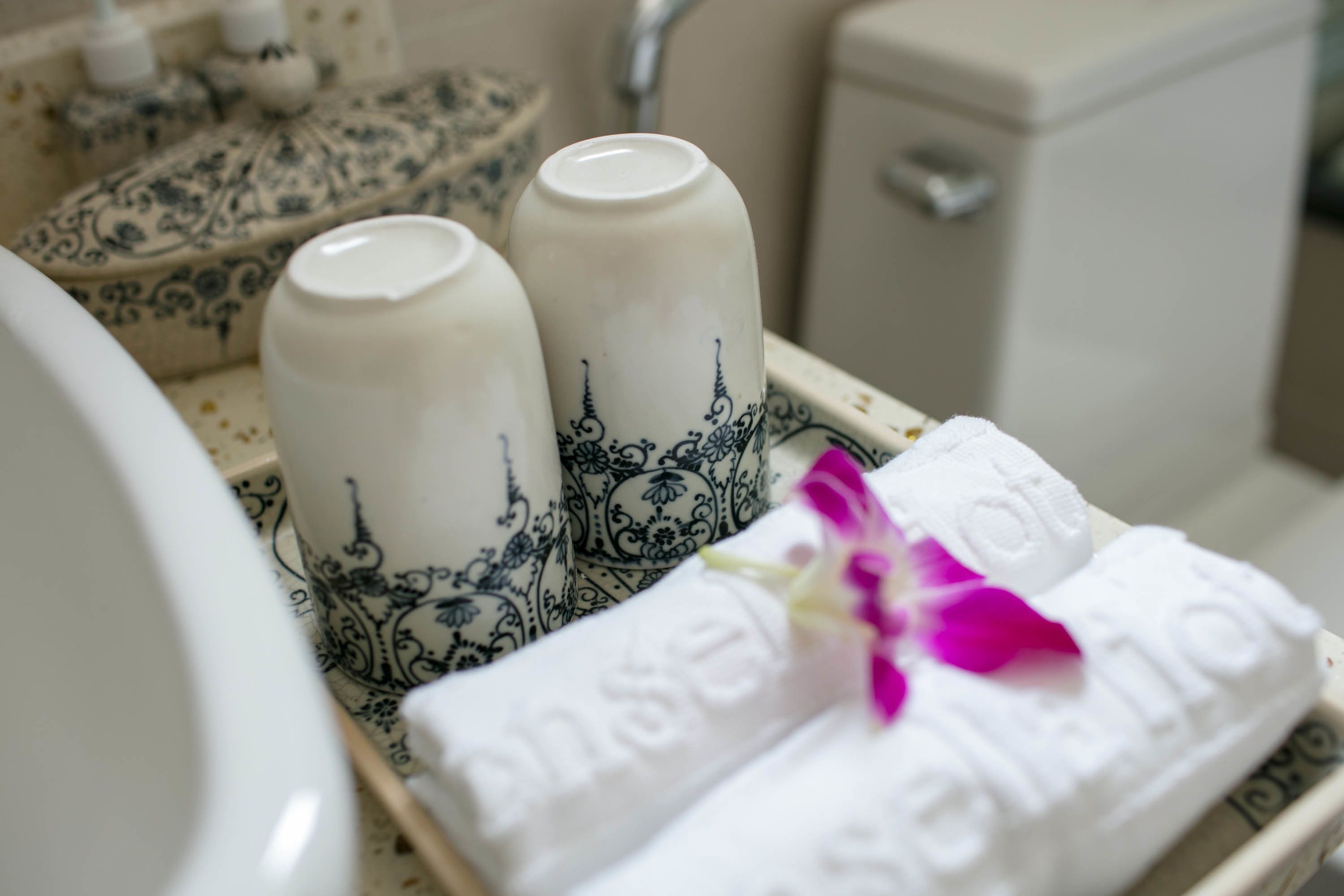 free toiletries, hair dryer, slippers, bidet