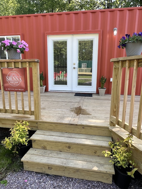 House, 1 Bedroom (No pets, tiny house, linens included) | Terrace/patio - Yukon Trails RV & Camping Resort (Lyndon Station)