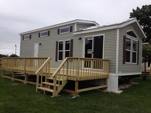 Cottage, 1 Bedroom, Non Smoking, Kitchen (Linens not provided) | Terrace/patio - O'Connell's RV Campground (Amboy)