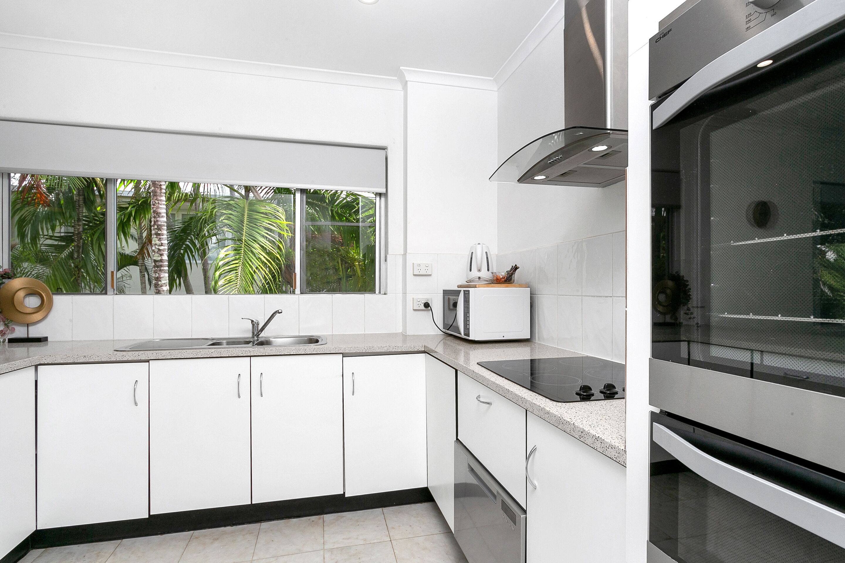 deluxe two bedroom two bathroom apartment | private kitchen | fridge, microwave, oven, stovetop