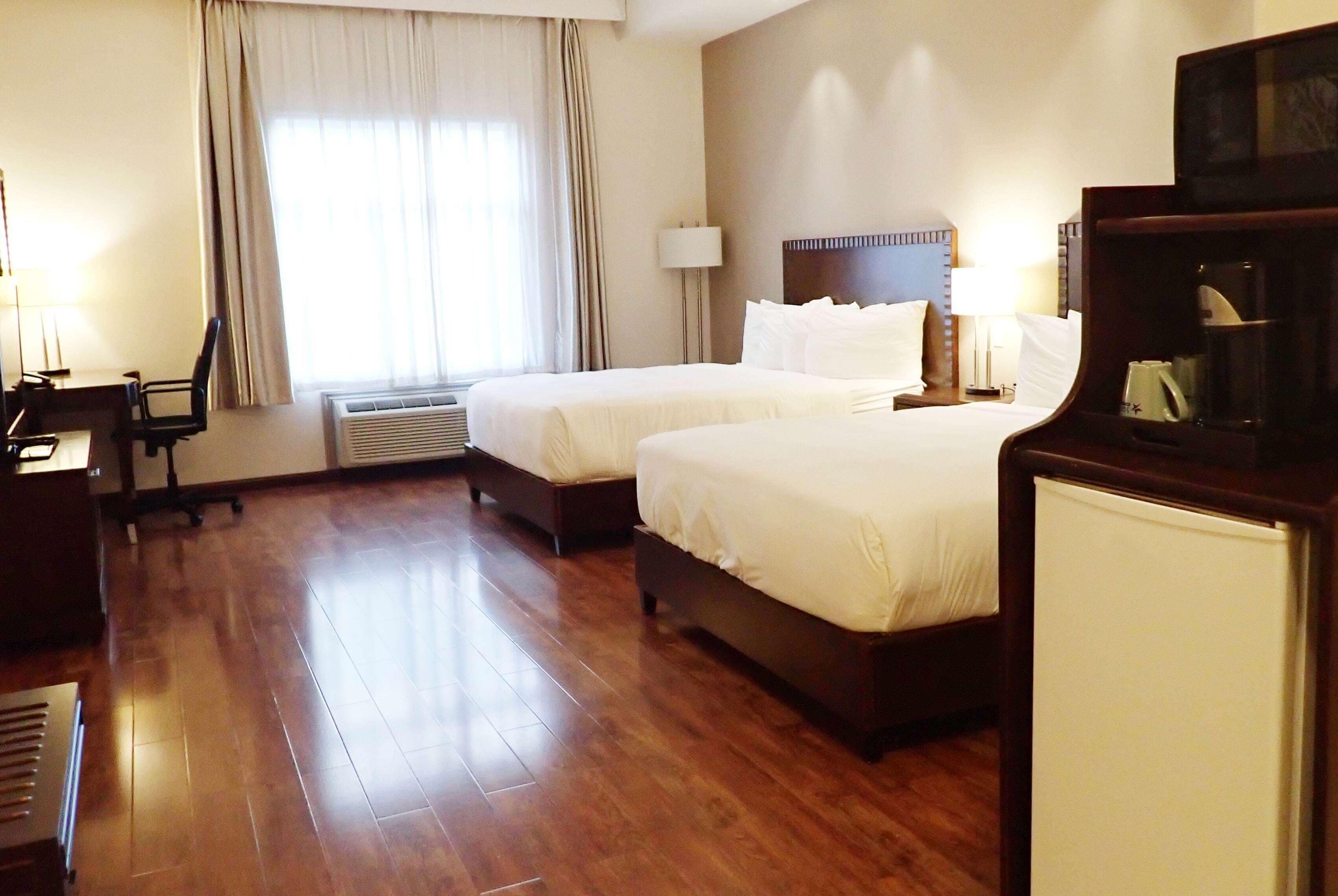 room, 2 queen beds, non smoking | down duvets, desk, laptop workspace, blackout curtains