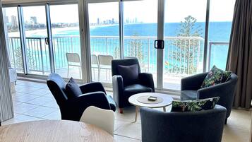 Standard Apartment, 2 Bedrooms, Ocean View | Living area | TV