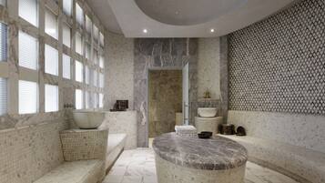 カップル用トリートメントルーム、スチームサウナ、トルコ風呂 / ハマム、ボディ トリートメント、ハイドロセラピー、アロマテラピー