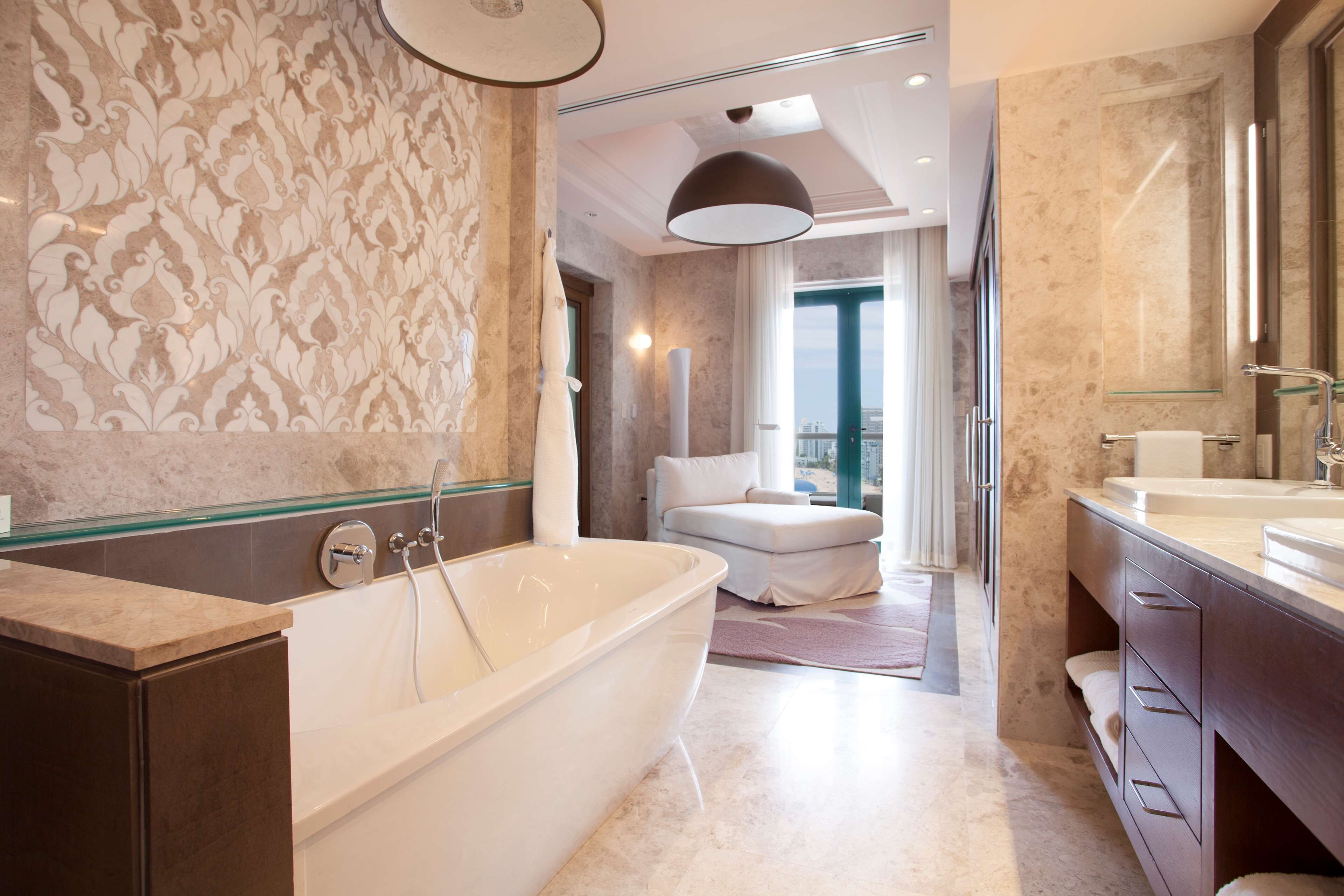 free toiletries, hair dryer, bathrobes, slippers