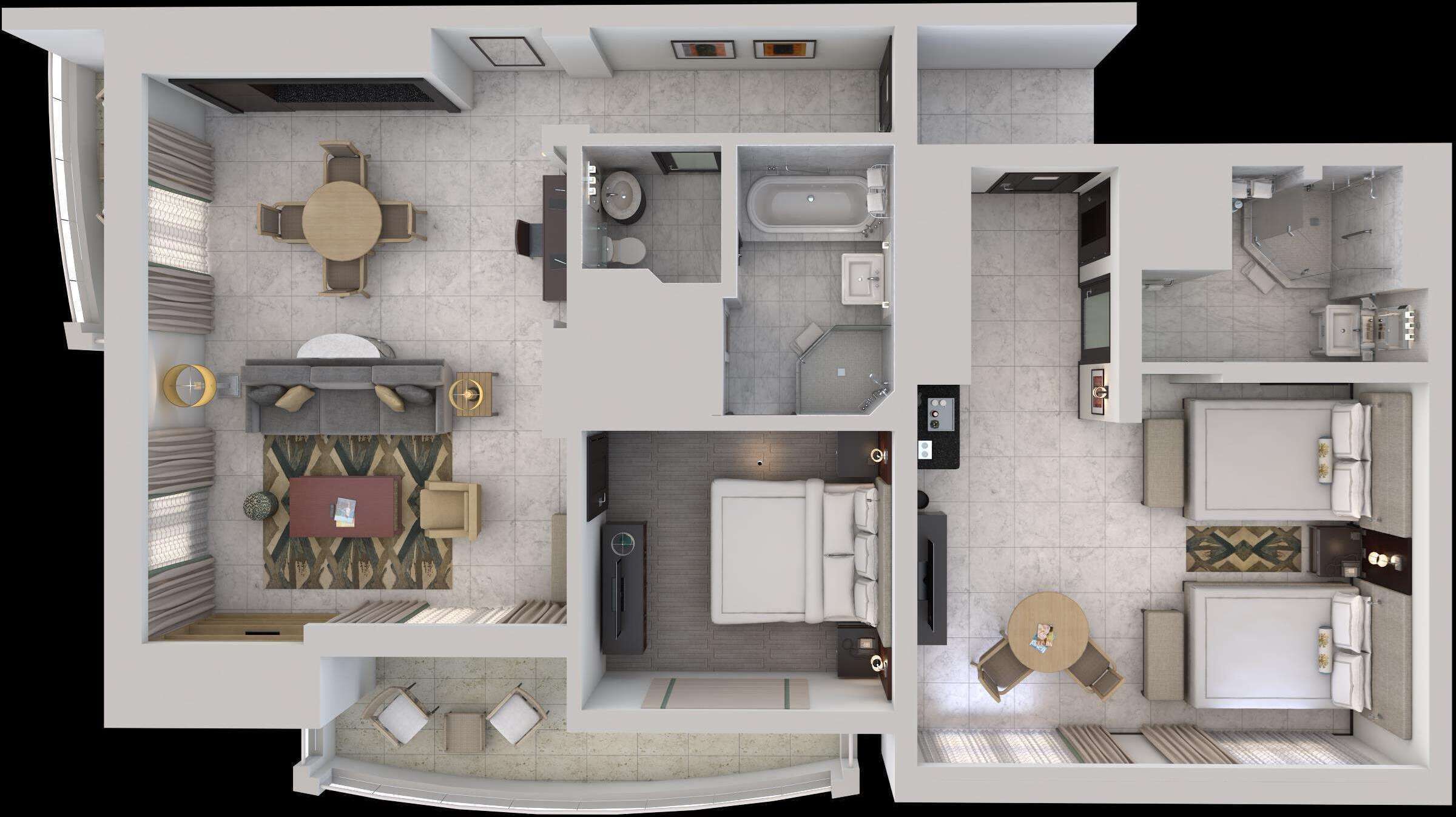 1 bedroom, premium bedding, pillow-top beds, minibar