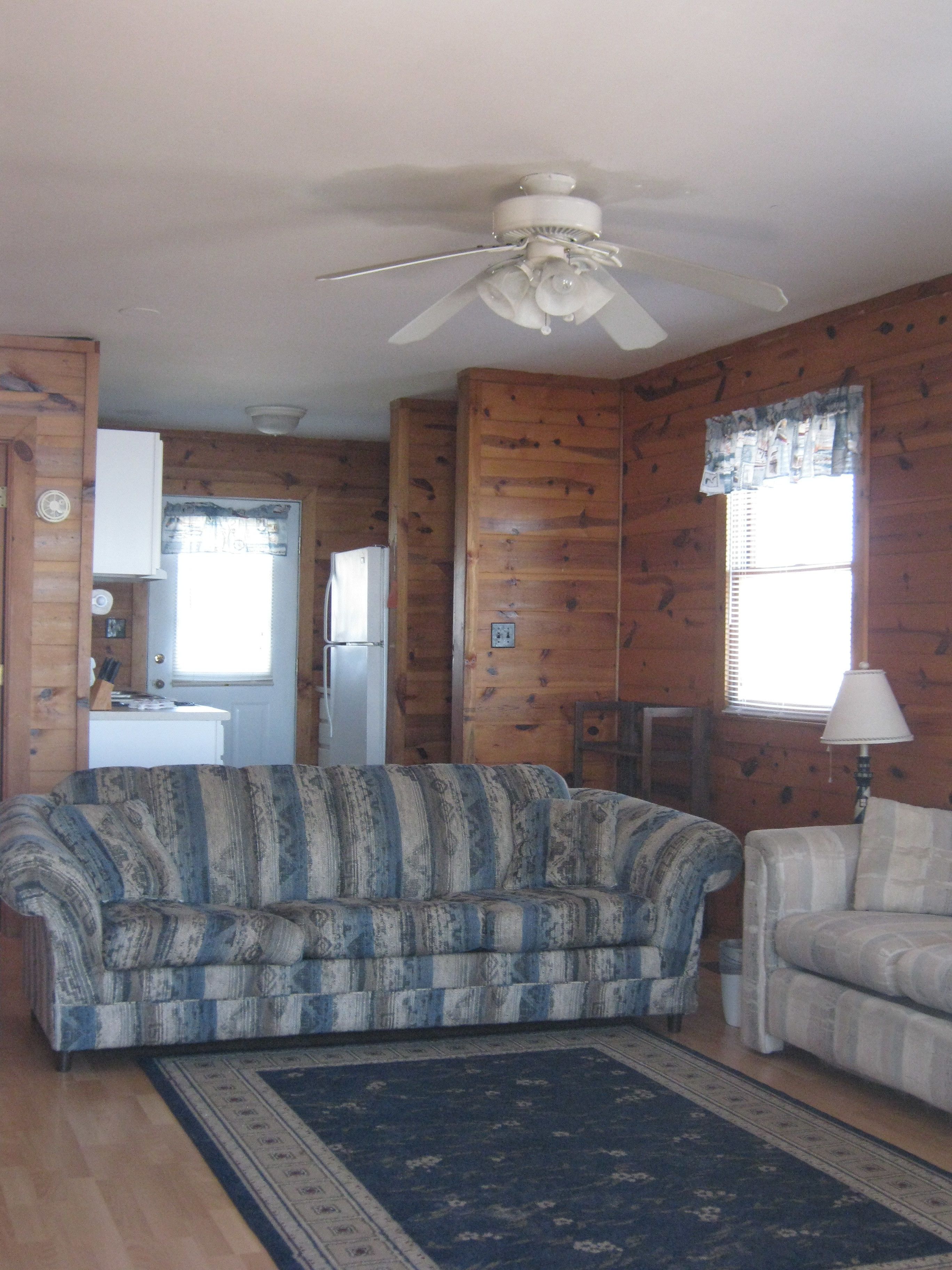 Deluxe Cabin, 1 Bedroom (No Pets, Linens not Available) | Living room | LCD TV