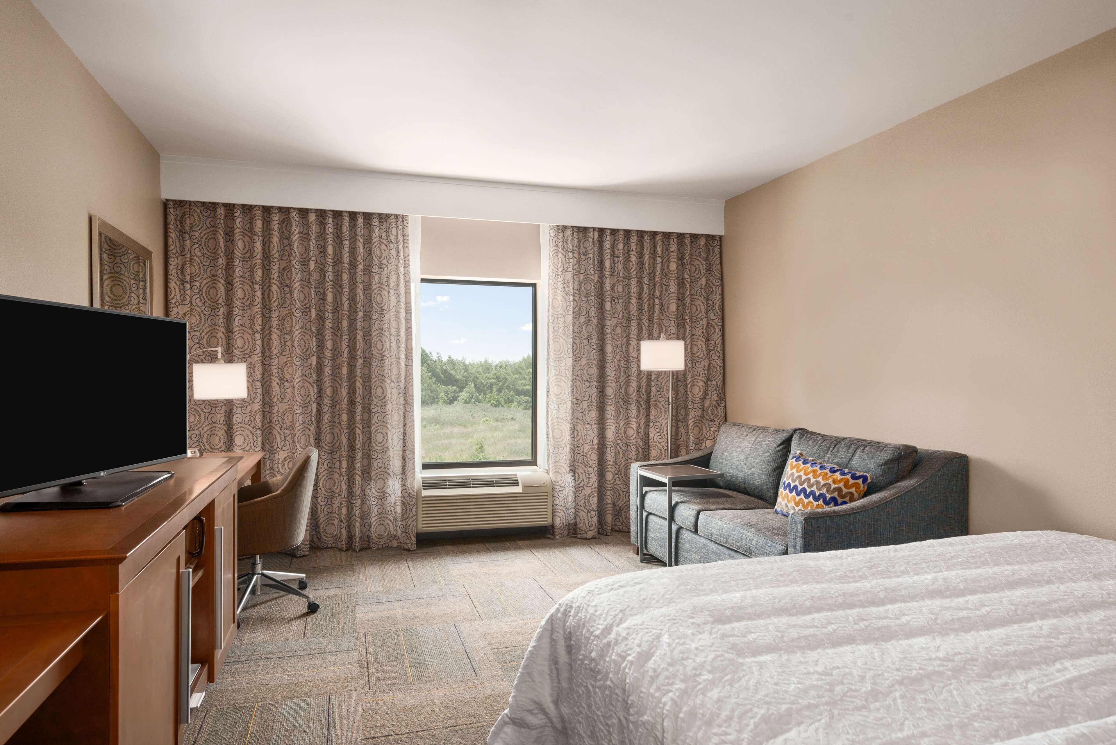 in-room safe, desk, blackout curtains, iron/ironing board